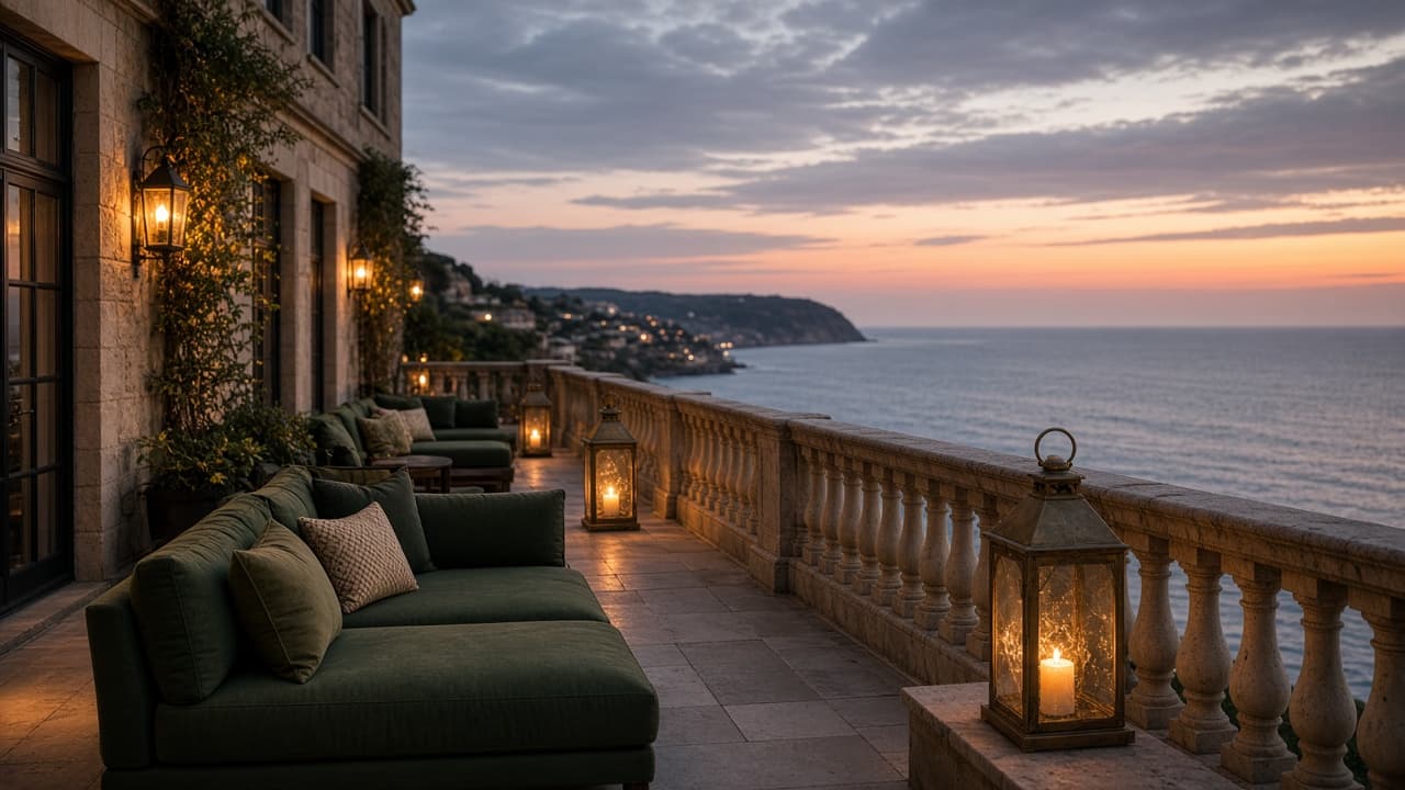 Coastal evening terrace